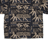 PURITAN Mens Hawaiian Shirt Black Floral XL
