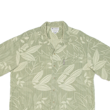 COLUMBIA Mens Hawaiian Shirt Green Floral L