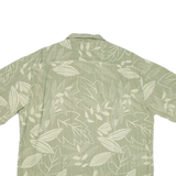 COLUMBIA Mens Hawaiian Shirt Green Floral L