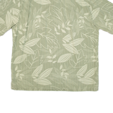 COLUMBIA Mens Hawaiian Shirt Green Floral L