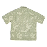 COLUMBIA Mens Hawaiian Shirt Green Floral L