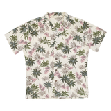 Mens Hawaiian Shirt Beige Floral L