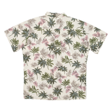 Mens Hawaiian Shirt Beige Floral L