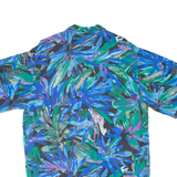 WHOOS SHIRT Mens Hawaiian Shirt Blue Crazy Pattern S