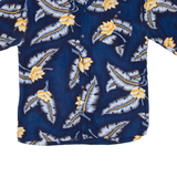 S&D BAHAMAS Mens Hawaiian Shirt Blue Floral S
