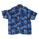 PURITAN Mens Hawaiian Shirt Blue Floral XL