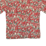 CAMPIA Mens Hawaiian Shirt Red Floral M