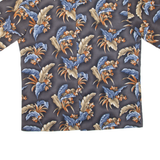 PIERRE CARDIN Mens Hawaiian Shirt Blue Floral L