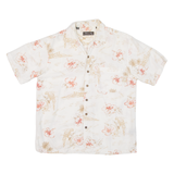 MILANO BAY Mens Hawaiian Shirt White Floral S