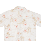 MILANO BAY Mens Hawaiian Shirt White Floral S