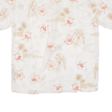 MILANO BAY Mens Hawaiian Shirt White Floral S