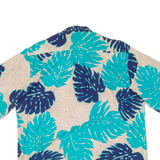 T&L MUUMUU FACTORY Mens Hawaiian Shirt Blue Floral XL