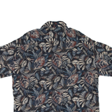 PIERRE CARDIN Mens Hawaiian Shirt Black Floral 2XL