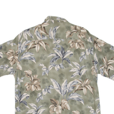 PIERRE CARDIN Mens Hawaiian Shirt Green Floral L