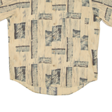 INTERMEZZO Mens Hawaiian Shirt Beige Crazy Pattern L