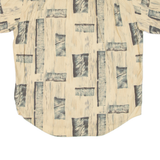 INTERMEZZO Mens Hawaiian Shirt Beige Crazy Pattern L