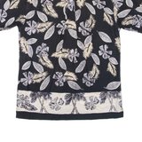 Mens Hawaiian Shirt Black Floral L