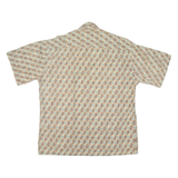 CAMPIA Mens Hawaiian Shirt Beige Diamond L