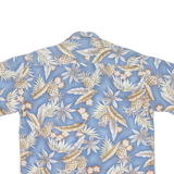 PIERRE CARDIN Mens Hawaiian Shirt Blue Floral L