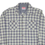 WRANGLER Mens Flannel Shirt Blue Check Long Sleeve L
