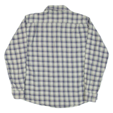WRANGLER Mens Flannel Shirt Blue Check Long Sleeve L