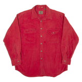 ST JOHNS BAY Mens Plain Shirt Red Long Sleeve L