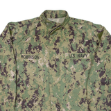 U.s.navy Robinson Womens Shirt Green Camouflage Long Sleeve M