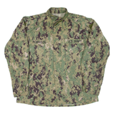 U.s.navy Robinson Womens Shirt Green Camouflage Long Sleeve M