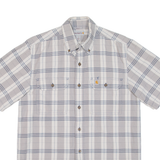 CARHARTT Mens Shirt Grey Check S