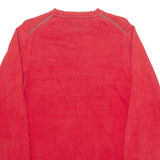 TOMMY HILFIGER Mens Jumper Red Tight Knit S