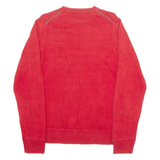 TOMMY HILFIGER Mens Jumper Red Tight Knit S