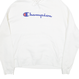 CHAMPION Mens White Hoodie L
