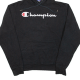 CHAMPION Mens Black Hoodie S