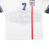 England Mens Football Shirt Jersey White Collared XL