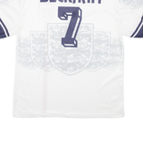 England Mens Football Shirt Jersey White Collared XL