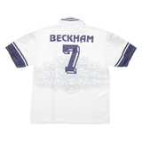 England Mens Football Shirt Jersey White Collared XL