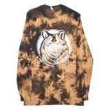 PACIFIC Wilderdog Mens T-Shirt Brown Long Sleeve S