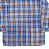 Mens Shirt Blue Check Long Sleeve L