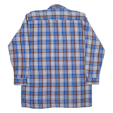 Mens Shirt Blue Check Long Sleeve L