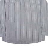 GOLDRESS Mens Shirt Grey Striped Long Sleeve L