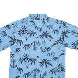 PACIFIC AND CO Mens Hawaiian Shirt Blue Floral M