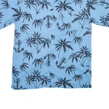 PACIFIC AND CO Mens Hawaiian Shirt Blue Floral M