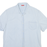 GUESS Mens Plain Shirt Blue XL
