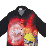 BERSHKA Naruto Mens Shirt Black Viscose XS