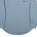 LEE COOPER Mens Plain Shirt Blue Long Sleeve S