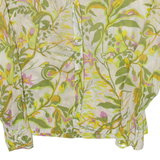 Womens Shirt Green Floral Long Sleeve XS