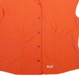 JACK WOLFSKIN Womens Plain Shirt Orange Sleeveless L