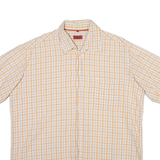 PIERRE CARDIN Mens Shirt White Check XL