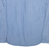 TOMMY HILFIGER Womens Plain Shirt Blue Long Sleeve XS