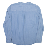 TOMMY HILFIGER Womens Plain Shirt Blue Long Sleeve XS
